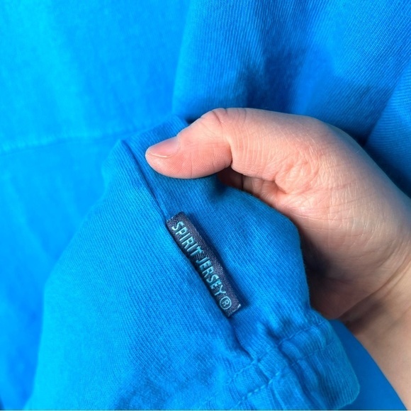 Landshark Fins Up Blue Long Sleeve Graphic Shark fin Spirit Jersey Size Large - Picture 8 of 16